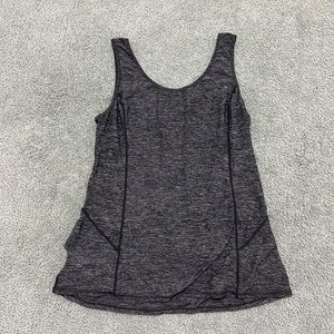Lululemon Heathered Grey Ruffle Back Tank Top